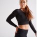 Women Gym Tshirt Polyester Long Sleeved