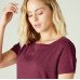 Women's Cotton Gym T-shirt Regular fit Boat neck