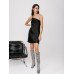One Shoulder Satin Slip Dress