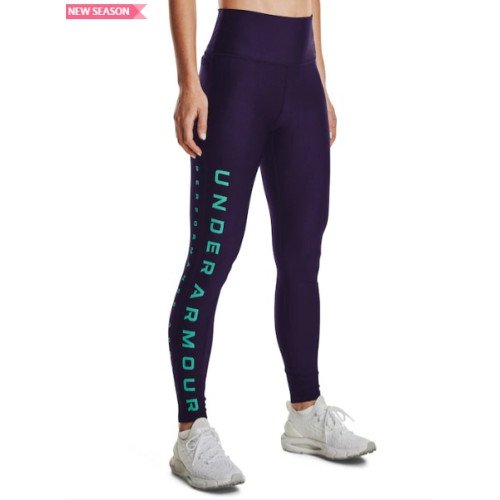 Women Purple Heat Gear High-Rise Tights