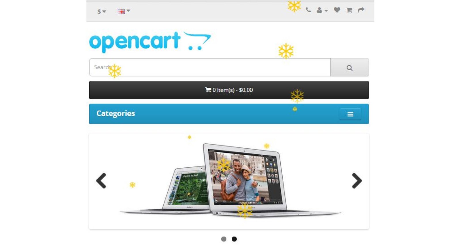 Opencart christmas extension