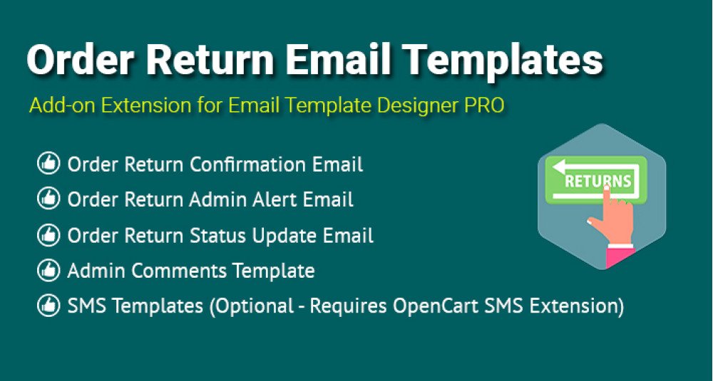 Order Return Email Templates Extensions & Modules image