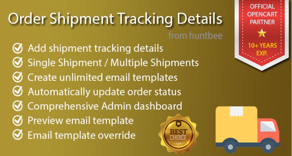 Order Shipment Tracking Details for OpenCart 4 image