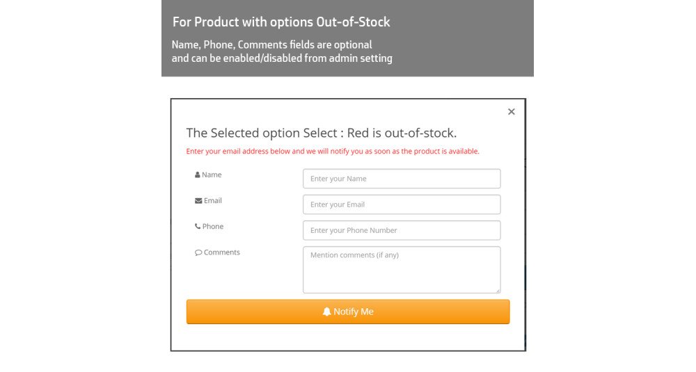 Product Stock Notification Alert - Full Pro image