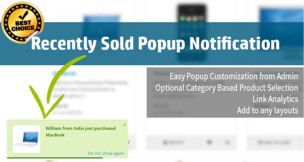 Just Purchased - Popup Alert Extensions & Modules image