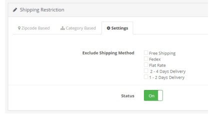 Shipping Method Restrictions based on Pincode or Category image