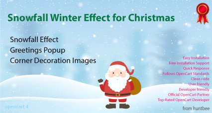 Snowflakes effect for OpenCart 4 (Christmas Module) image