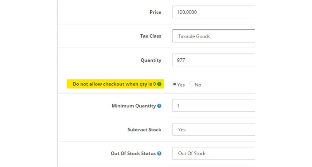 Showing image for Disable checkout on Selected Products for OpenCart Disable checkout on Selected Products for OpenCart image