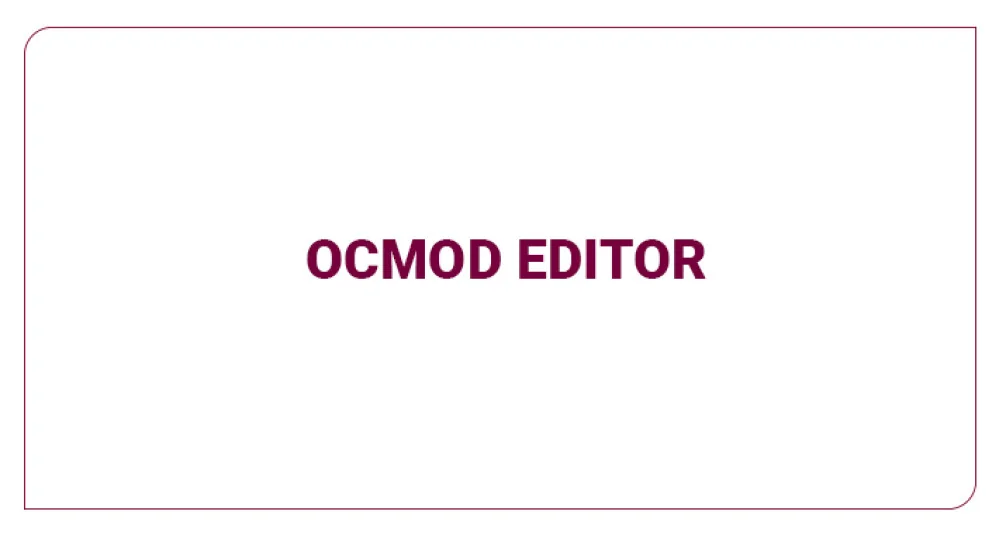 Showing image for OCMOD Editor OCMOD Editor Extensions & Modules image