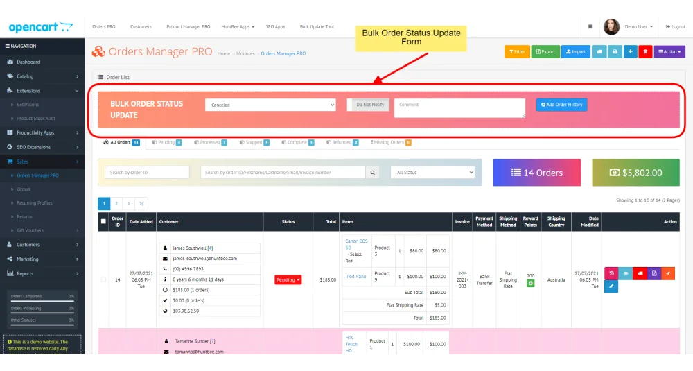 Showing image for Orders Manager PRO for OpenCart - Advanced Order Management Orders Manager PRO for OpenCart - Advanced Order Management image