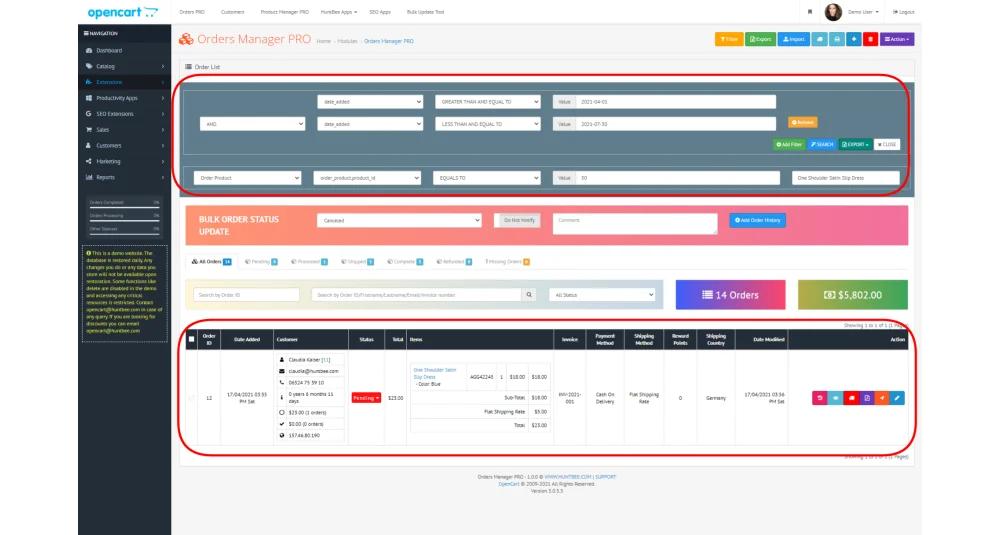 Showing image for Orders Manager PRO for OpenCart - Advanced Order Management Orders Manager PRO for OpenCart - Advanced Order Management image