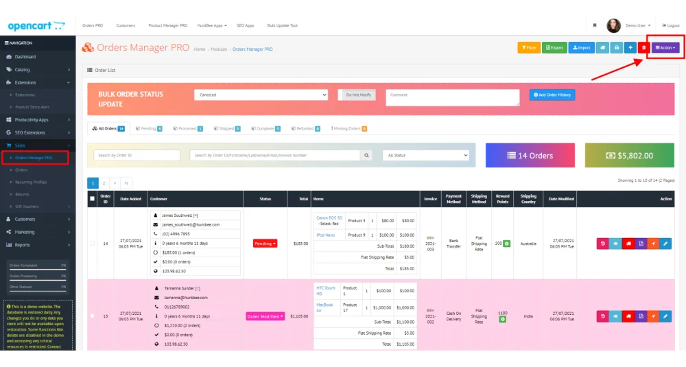 Showing image for Orders Manager PRO for OpenCart - Advanced Order Management Orders Manager PRO for OpenCart - Advanced Order Management image